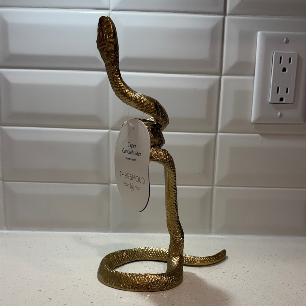 Threshold Gold Serpentine Candleholder